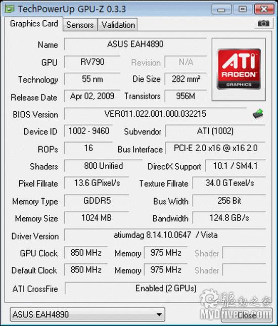 AMD最新单核旗舰 Radeon HD4890显卡完全测试