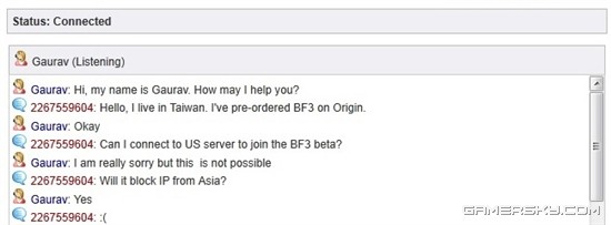 《战地3》beta公测可能不适用于亚洲地区