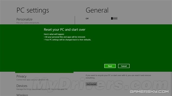 Win8 PC重装系统无忧：重置/刷新来帮忙